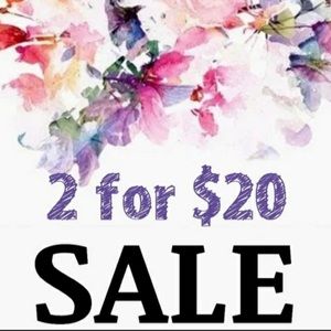 Buy 2 items for $20